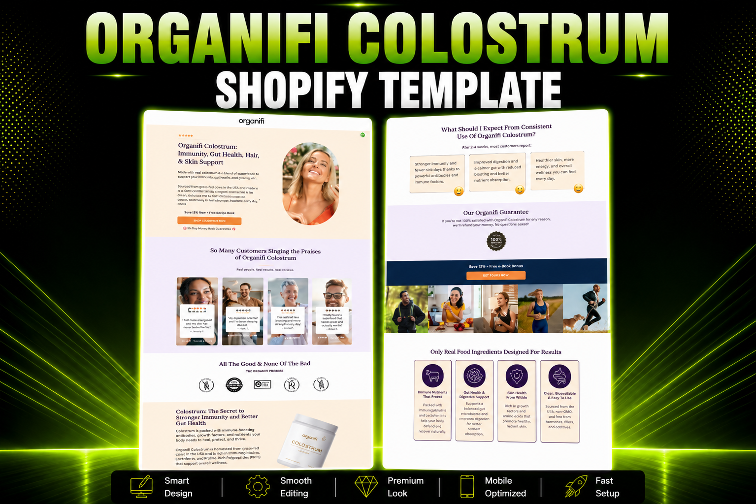 Organifi Colostrum Shopify Template