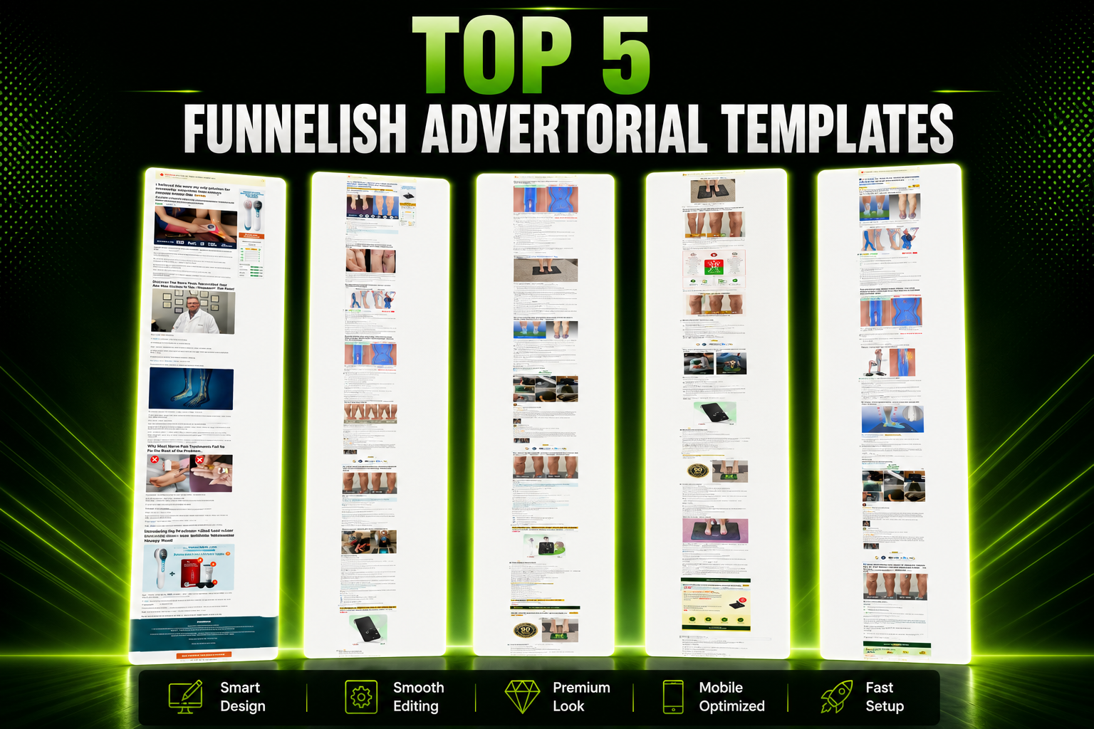 Top 5 Funnelish Advertorial Templates MasterPack