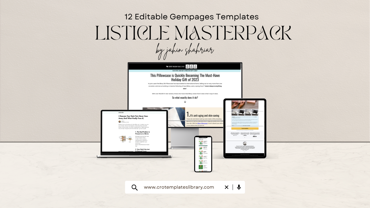 12 Shopify Listicle Templates MasterPack