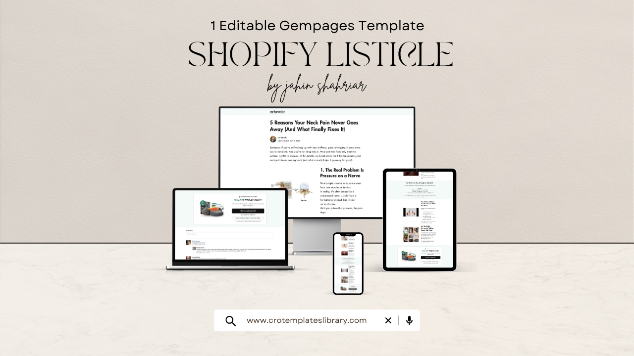 5 Reasons Shopify Listicle Template