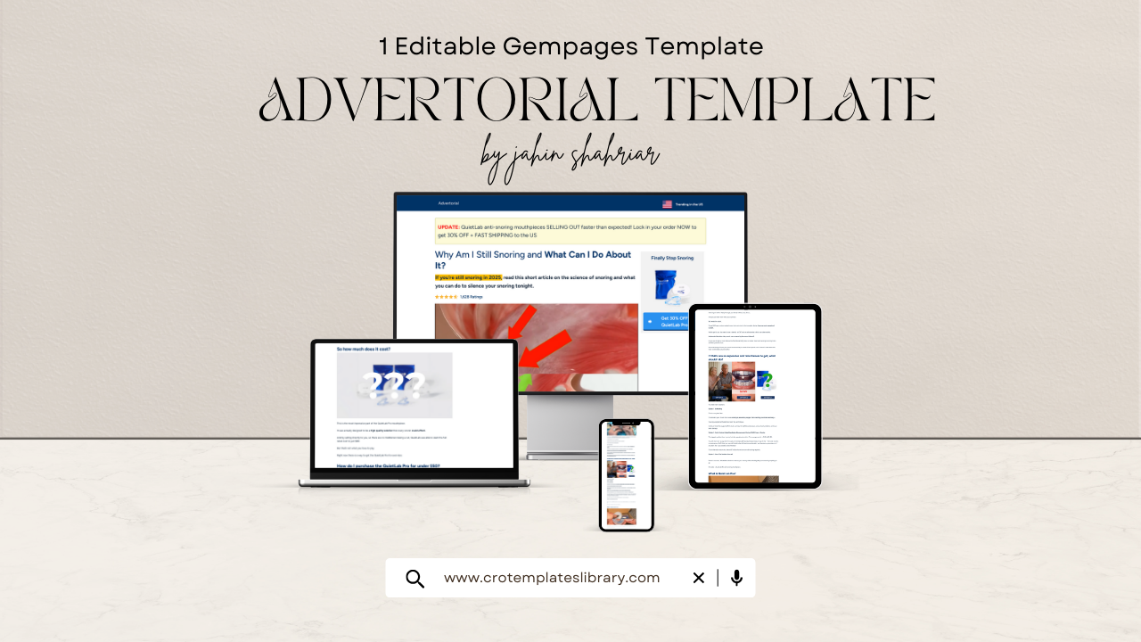 Gempages Advertorial Template