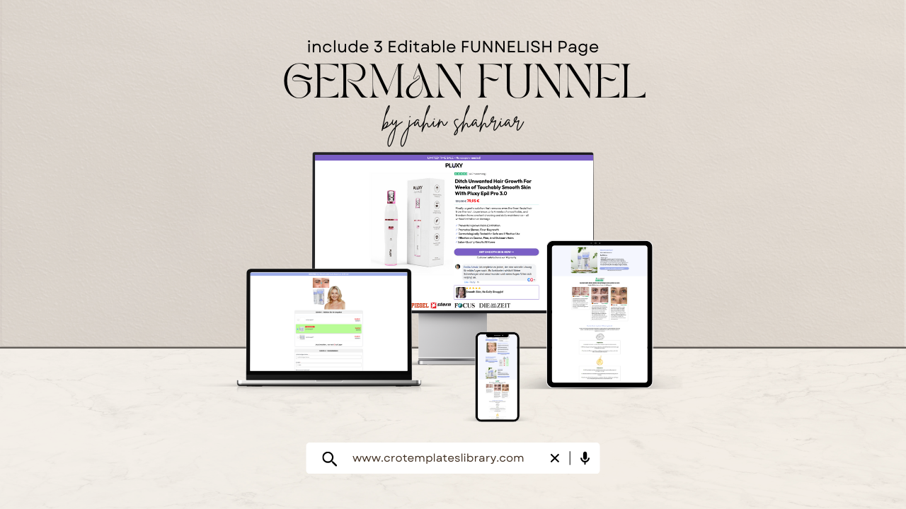 German Language Funnelish Templates – CRO Templates Library