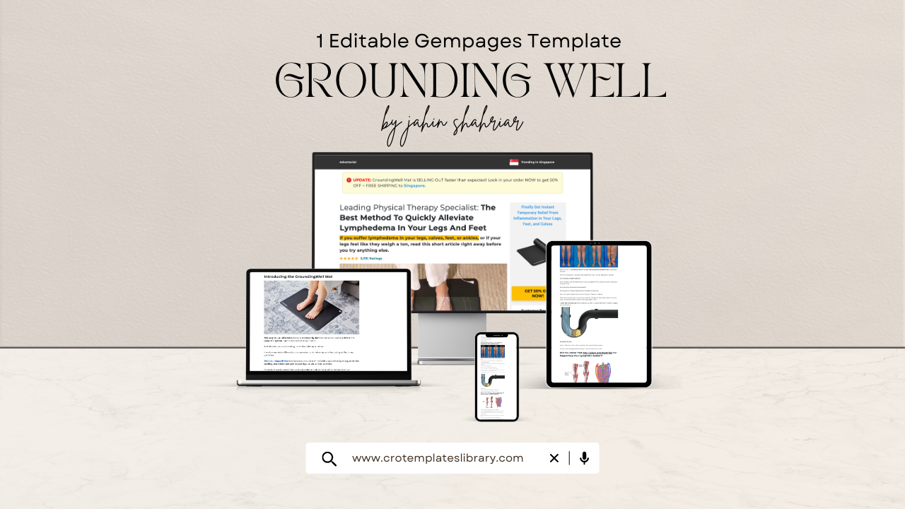 GroundingWell Mat Shopify Advertorial Template