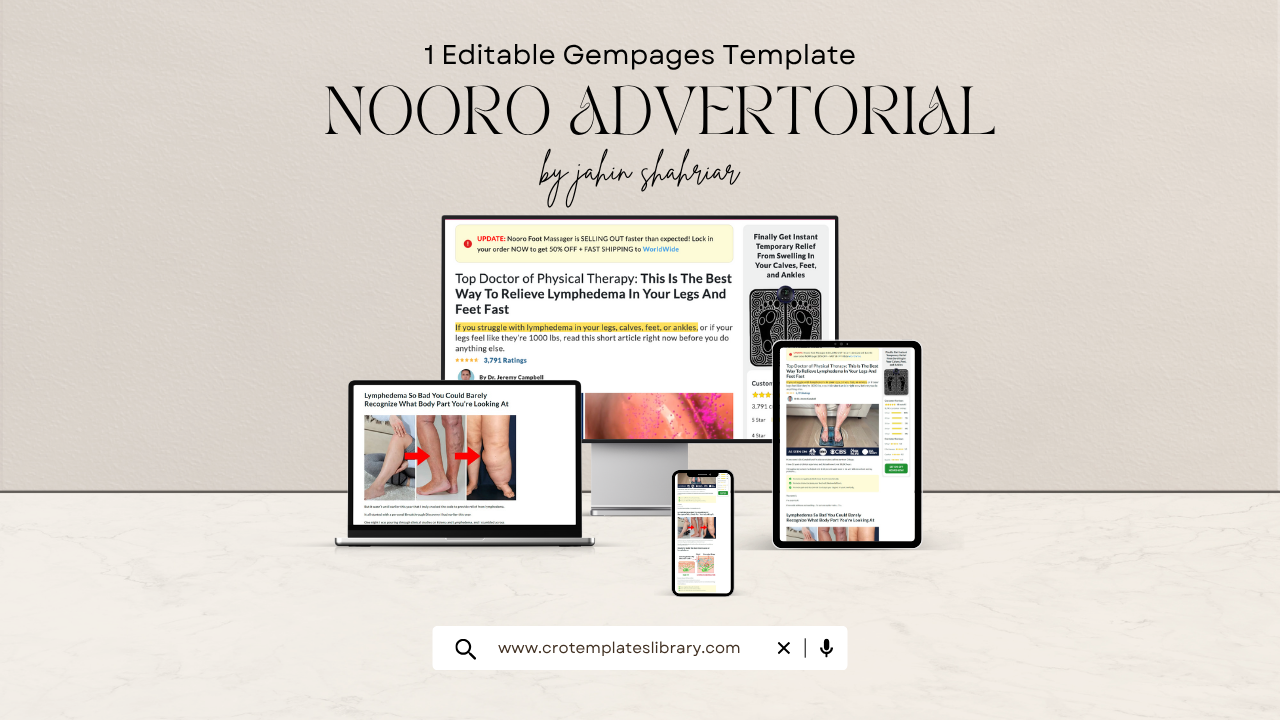 Nooro Shopify Advertorial Template