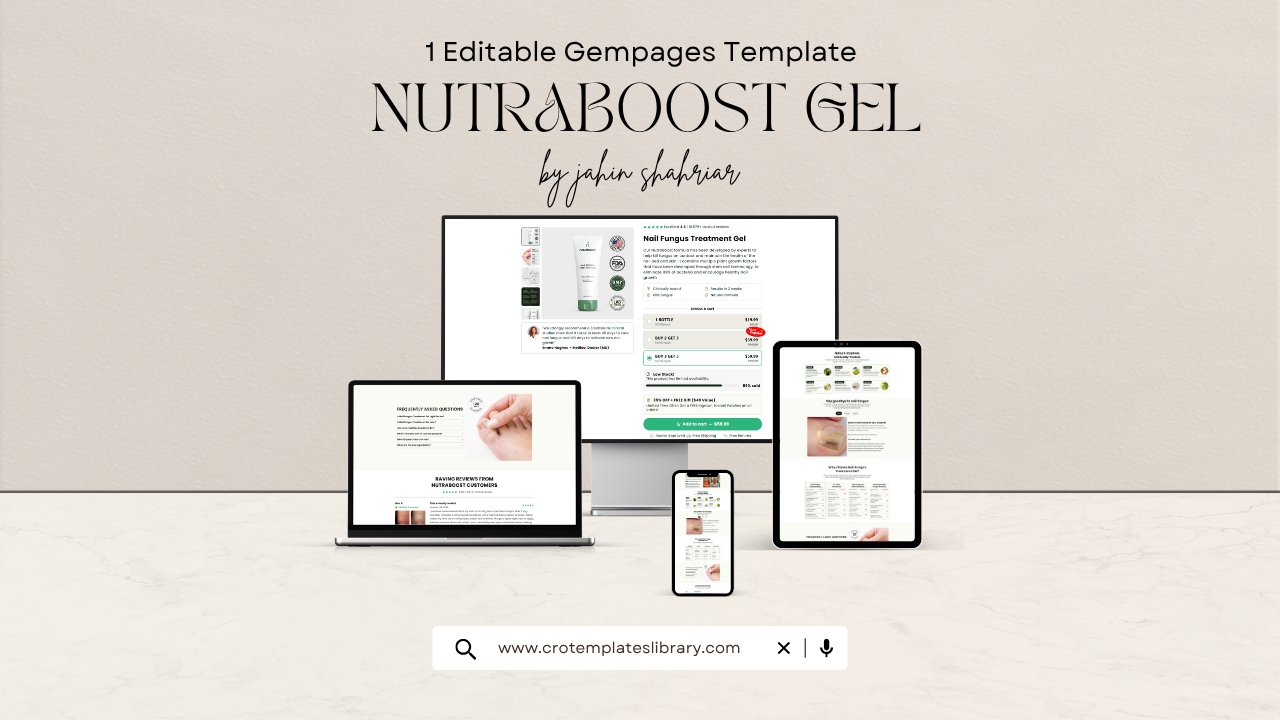 NutraBoost Shopify Product Page Template
