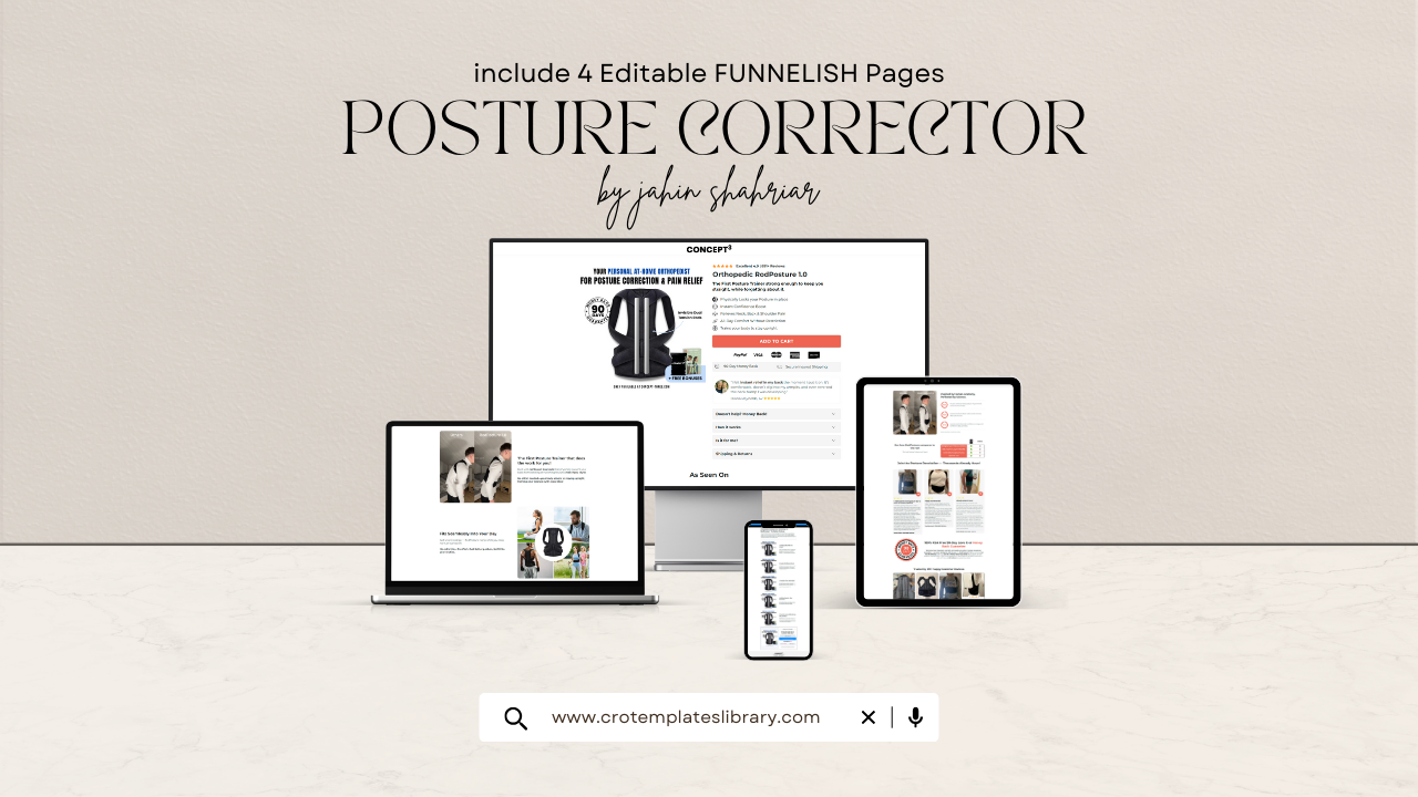 Posture Corrector Funnelish Templates